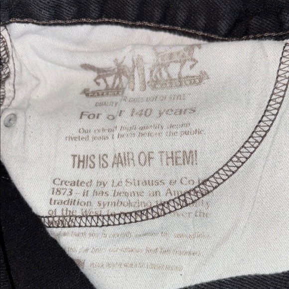 Levi’s 505 Men’s 34X34 Black Straight-Leg Jeans - Picture 3 of 6